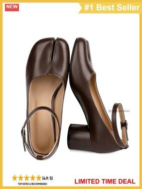 Tabi Mary Jane Heels Chunky Block Heel Split Toe Pumps
